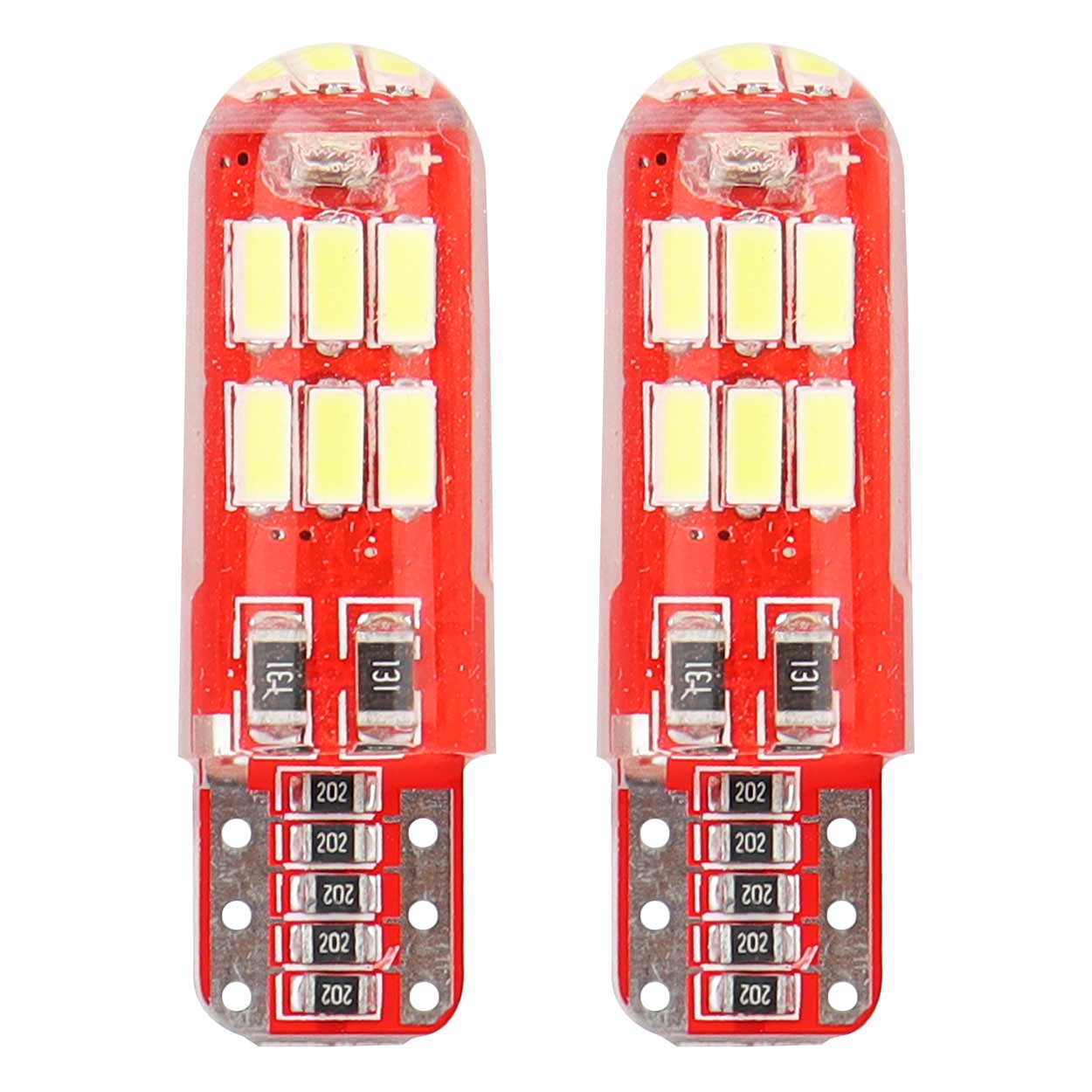 T10 W5W 12V W2,1x9,5d ΛΕΥΚΟ 5.600K 15SMDx4014 LED ΣΙΛΙΚΟΝΗΣ (ΚΑΡΦΩΤΟ - CAN-BUS) 2ΤΕΜ.