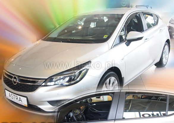 ΑΝΕΜΟΘΡΑΥΣΤΕΣ ΓΙΑ OPEL ASTRA K 5D HTB 2015+ ΣΕΤ ΑΥΤΟΚΙΝΗΤΟΥ ΑΠΟ ΕΥΚΑΜΠΤΟ ΦΙΜΕ ΠΛΑΣΤΙΚΟ HEKO - 4 ΤΕΜ.
