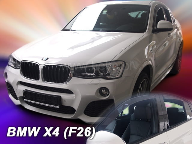 ΑΝΕΜΟΘΡΑΥΣΤΕΣ ΓΙΑ BMW X4 F26 5D 2013-2018 ΣΕΤ ΑΥΤΟΚΙΝΗΤΟΥ ΑΠΟ ΕΥΚΑΜΠΤΟ ΦΙΜΕ ΠΛΑΣΤΙΚΟ HEKO - 4 ΤΕΜ.