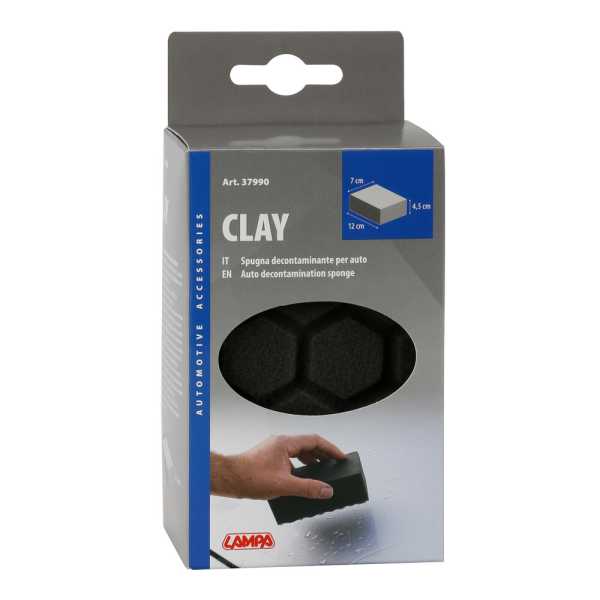 L3799.0_3 ΣΦΟΥΓΓΑΡΙ ΚΑΘΑΡΙΣΜΟΥ CLAY ΔΙΠΛΗΣ ΟΨΗΣ ΑΠΟ ΠΗΛΟ 7x12x4,5cm LAMPA - 1 ΤΕΜ. - Image 3