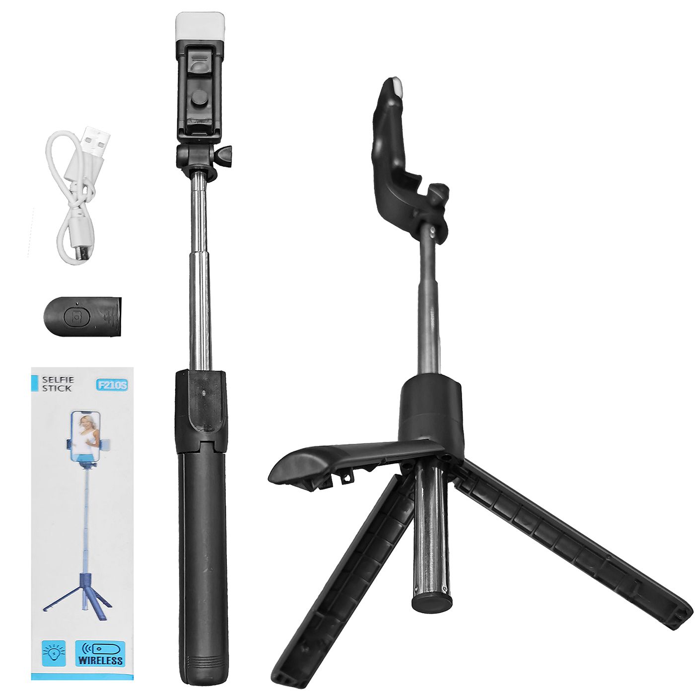 Selfie Ράβδος Τρίποδο με φως 70cm JustNote 10967