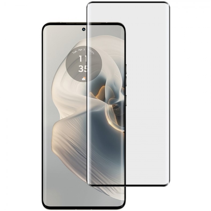 TechWave 5D Full Glue Tempered Glass for Motorola Edge 50 black