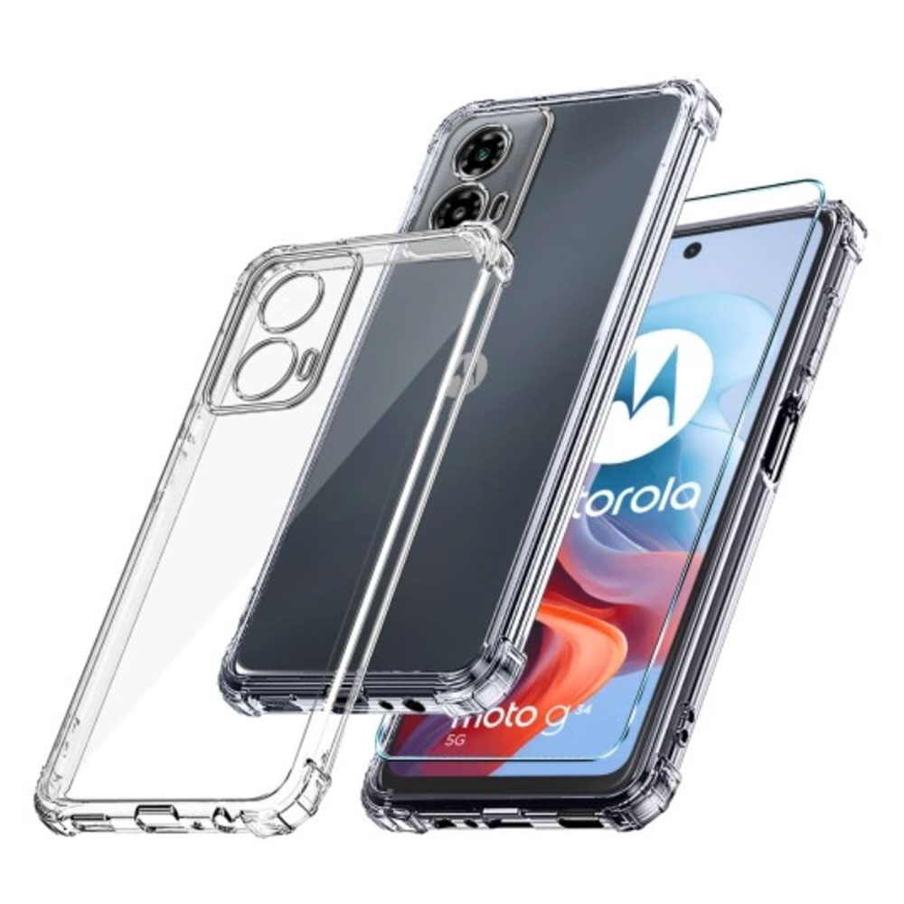 TechWave Armor Antishock case for Motorola Moto G34 5G transparent