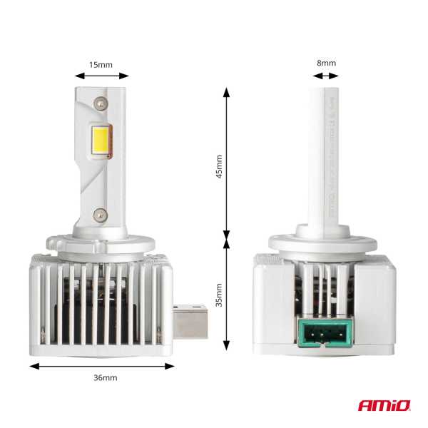 03628_AM_3 ΛΑΜΠΕΣ LED D3S/D8R 12V 6.000K 6800lm CAN-BUS D-BASIC SERIES AMIO - 2 Τεμ. - Image 3