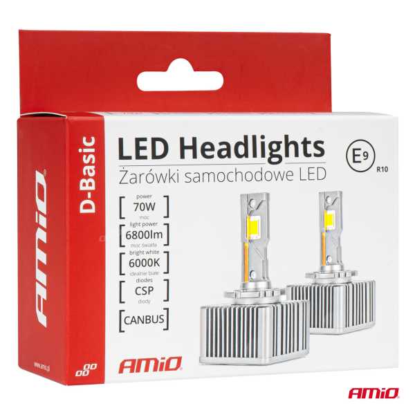 03628_AM_6 ΛΑΜΠΕΣ LED D3S/D8R 12V 6.000K 6800lm CAN-BUS D-BASIC SERIES AMIO - 2 Τεμ. - Image 6