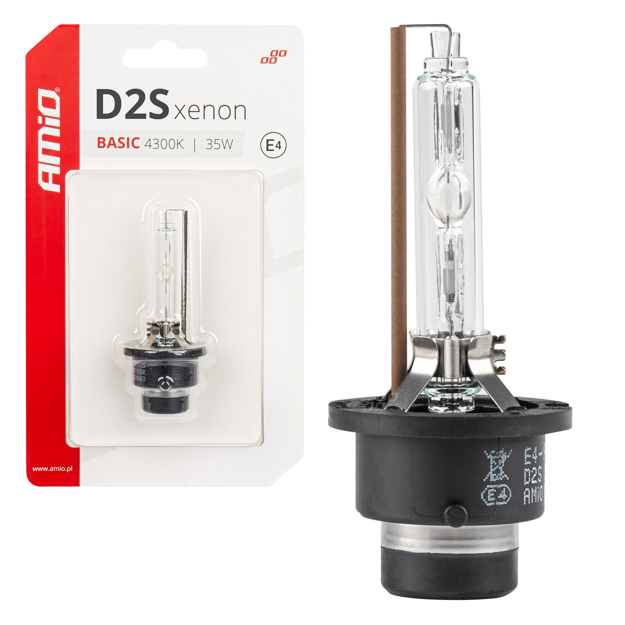 ΑΝΤΑΛΛΑΚΤΙΚΗ ΛΑΜΠΑ ΧΕΝΟΝ BASIC D2S 12V 4.300k 35W BLISTER CARD AMIO - 1 ΤΕΜ.
