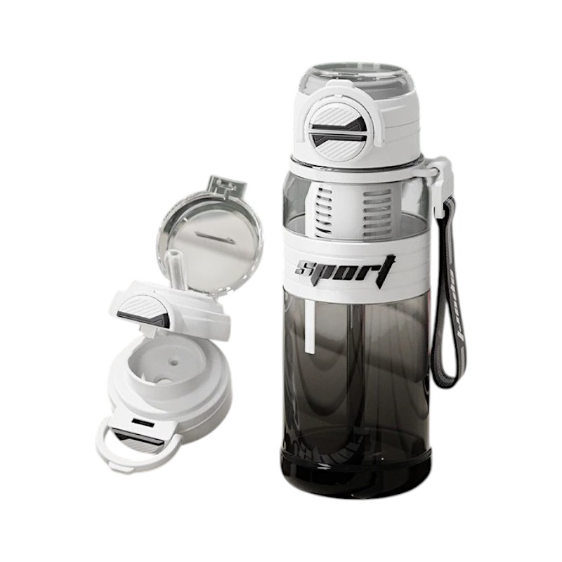 Φορητό παγούρι πλαστικό - 800ml - 616298 - White
