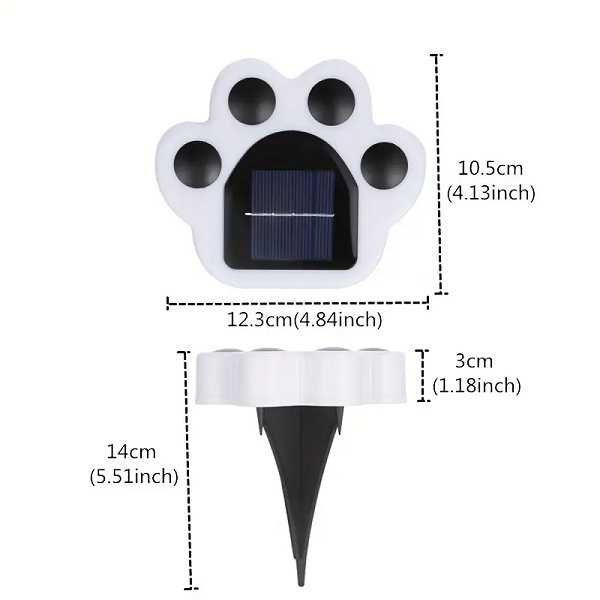 942010-2-1 Ηλιακό φωτιστικό κήπου LED - Πατούσα - 4pcs - 942010 - Image 5