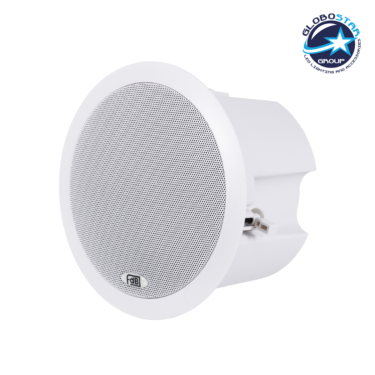 GloboStar® FDB C600T 98012 Facilities Speaker - Παθητικό Ηχείο Εγκαταστάσεων Χωνευτό Οροφής με Μετασχηματιστή 100V & 8Ω - 40W RMS (80W Peak) - 1 x 6" Inches LF & 1 x 1" Inches HF -  IP20 - Λευκό - Φ24 x Υ15.3cm
