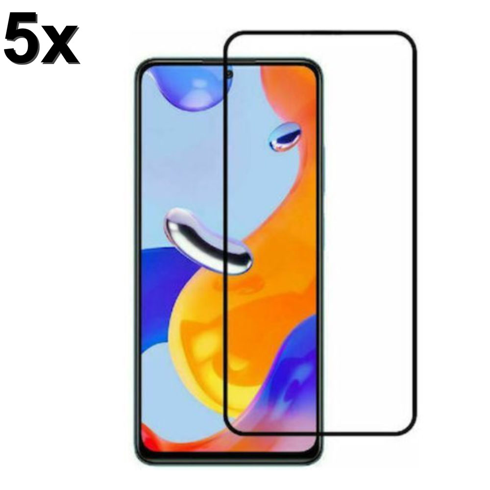 TechWave 5D Full Glue Tempered Glass for Xiaomi Redmi Note 11 / 11S black (Σετ 5 τεμαχίων - bulk)