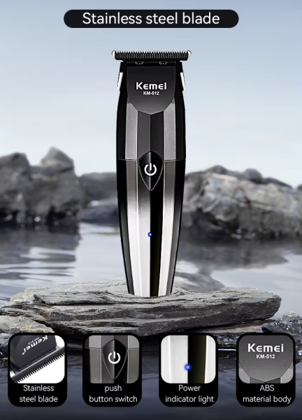 305120-4 Κουρευτική μηχανή - KM-512 - Kemei - Silver - Image 3