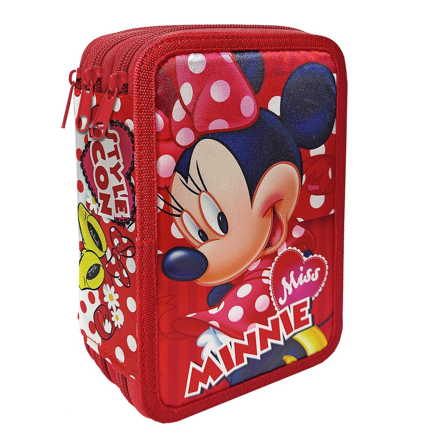 Κασετίνα Γεμάτη Τριπλή Minnie 19,5x12,5x7cm Disney 1004Ε-9777