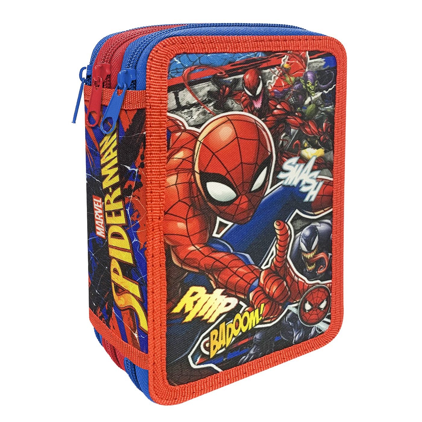 Κασετίνα Γεμάτη Τριπλή Spiderman 19,5x12,5x7cm Spiderman 1004Ε-14062