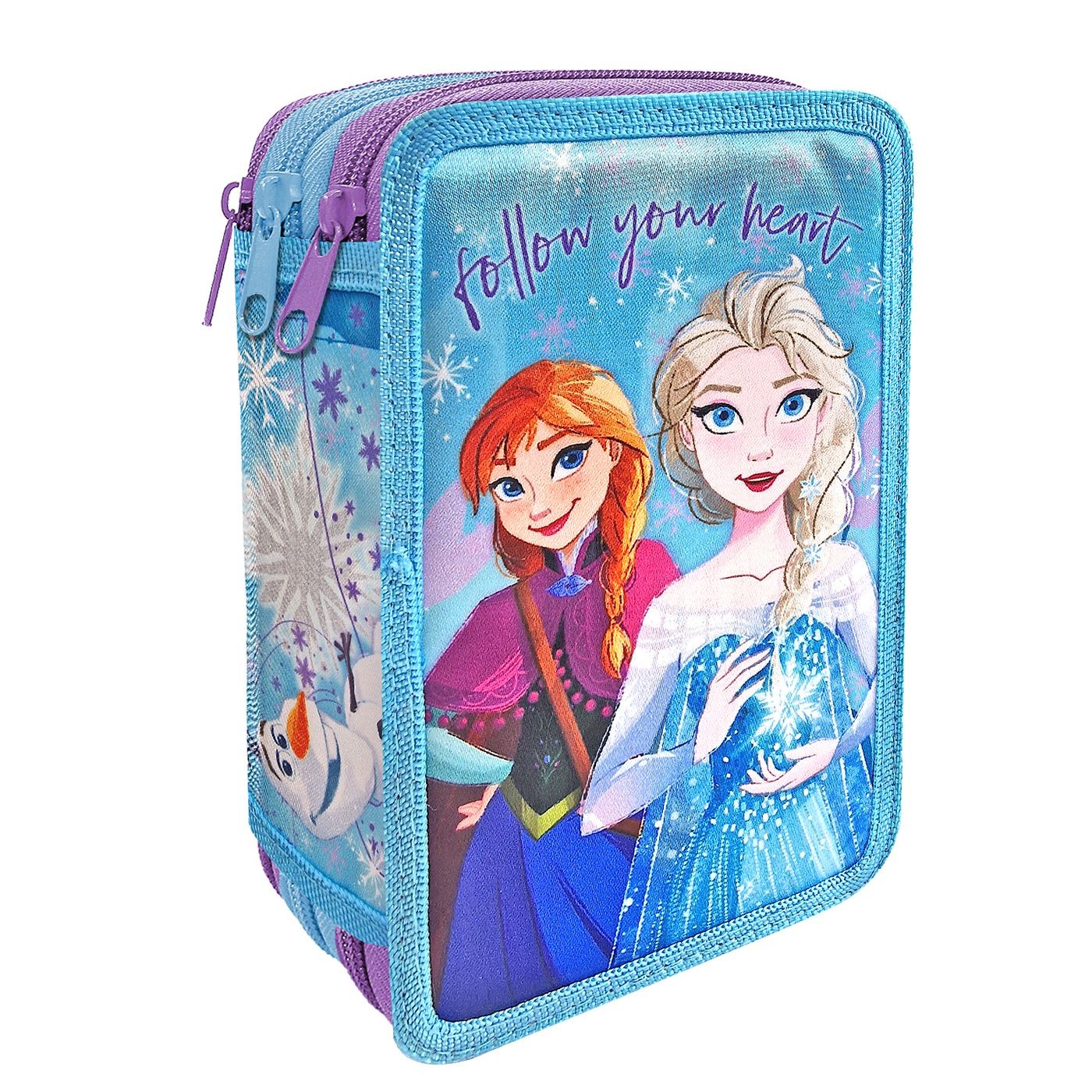 Κασετίνα Γεμάτη Τριπλή Frozen 19,5x12,5x7cm Disney L532P-97232