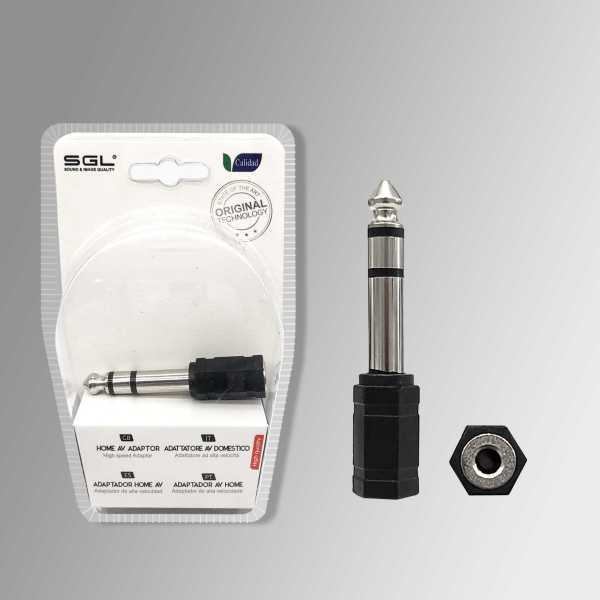 740cdd2b07a6c4ad0b9c2c165eea2cf0 Αντάπτορας ήχου Jack 6.3mm σε 3.5mm - 1856-1 - 098920 - Image 2