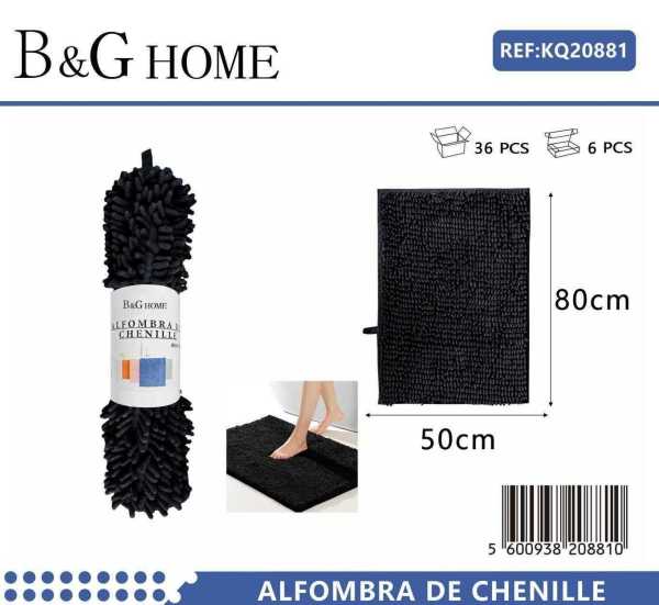 79b8373e69e57fd377cdefd669e7bf57 Πατάκι μπάνιου - 6C - Black -  - 50x80cm - Black - 20881 - Image 2