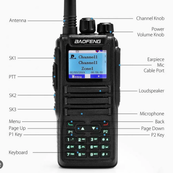 917019-1 Φορητός πομποδέκτης - UHF/VHF - DMR1701 - Baofeng - 917019 - Image 2