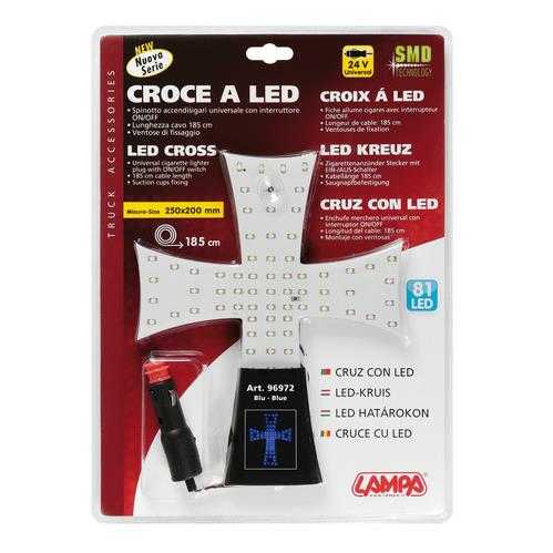 96972-C-01 ΣΤΑΥΡΟΣ 24V ΜΕ 81 LED ΜΠΛΕ ΜΕ ΦΙΣ ΑΝΑΠΤΗΡΑ ΚΑΙ ΚΑΛΩΔΙΟ 200cm 200x250mm - Image 2