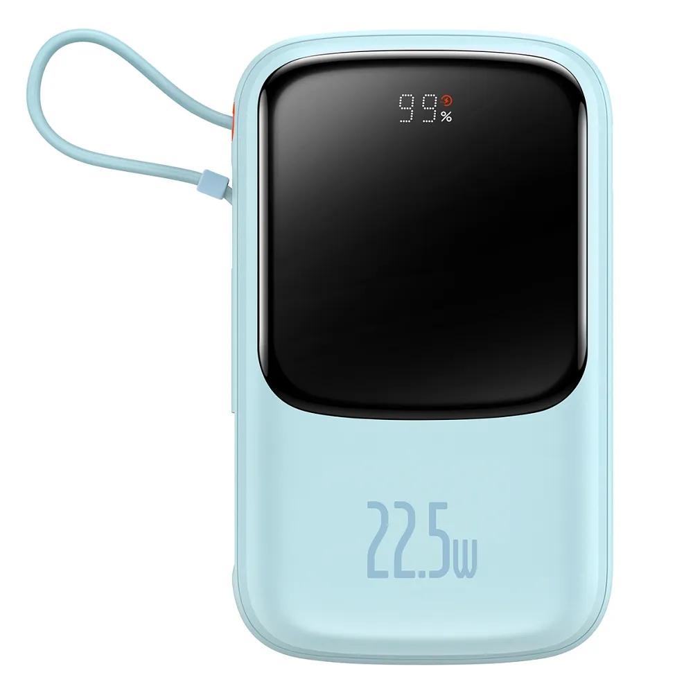 Baseus-PPQD2-10C-powerbank-10.000-mAh-με-ενσωματωμένο-καλώδιο-καλώδιο-USB-A-σε-Type-C-PD-QC3.0-3A-225W-μπλε2 Baseus PPQD2-10C powerbank 10.000 mAh με ενσωματωμένο καλώδιο + καλώδιο USB-A σε Type-C, PD QC3.0, 3A 22,5W, μπλε - Image 2