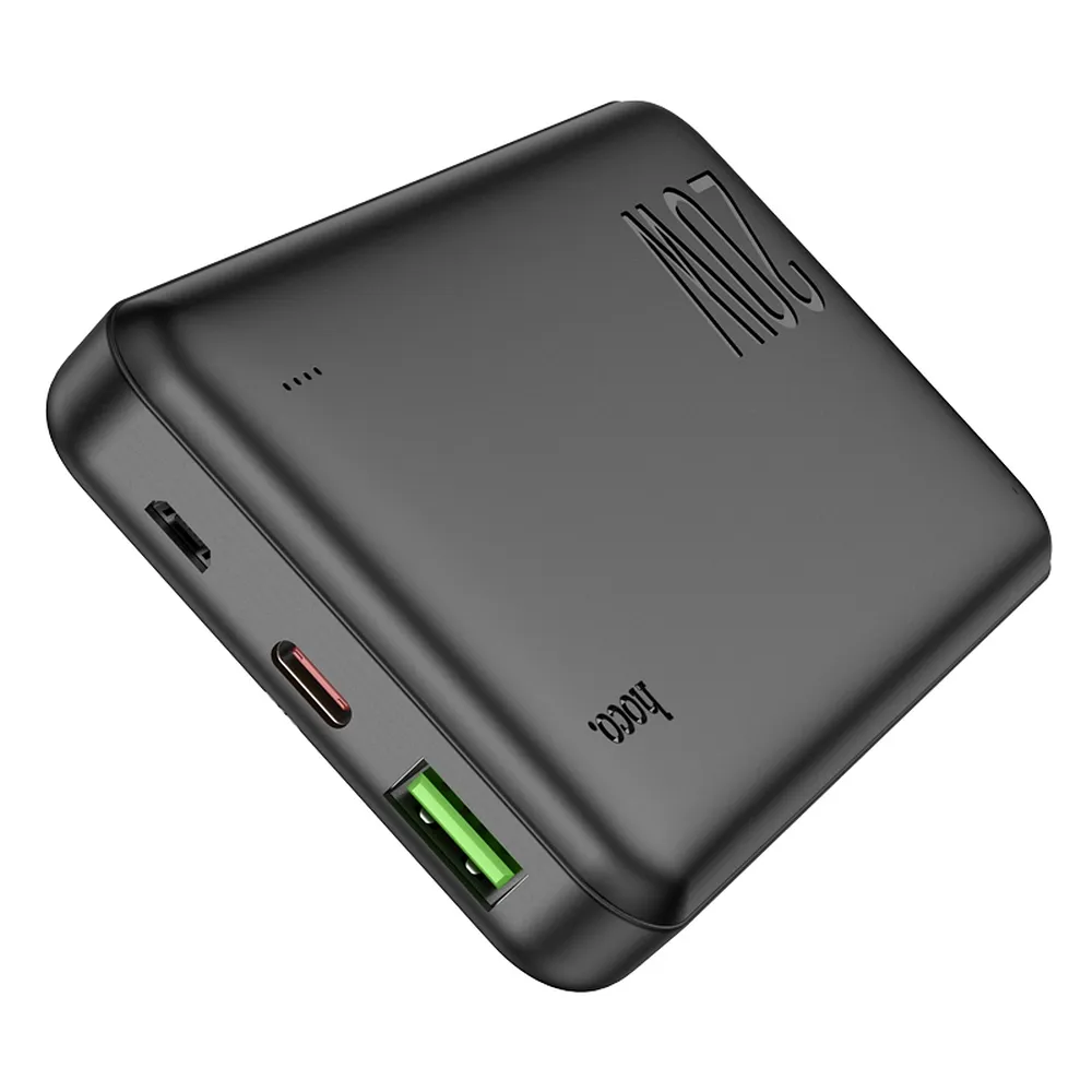 Hoco-J87-powerbank-10000-mAh-QC3.0-PD-3A-20W-μαύρο2 Hoco J87 powerbank 10000 mAh, QC3.0, PD, 3A 20W, μαύρο - Image 2
