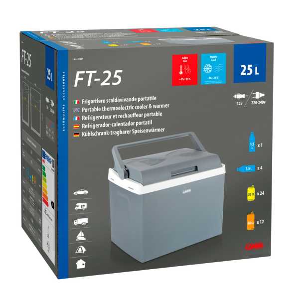 L8905.4_9 ΨΥΓΕΙΟ ΑΥΤΟΚΙΝΗΤΟΥ 12V/220V  25LT ΘΕΡΜΟΗΛΕΚΤΡΙΚΟ (ΖΕΣΤΟ /ΚΡΥΟ) 40x37,5cm ΓΚΡΙ/ΛΕΥΚΟ  FT-25 LAMPA - 1 TEM. - Image 9