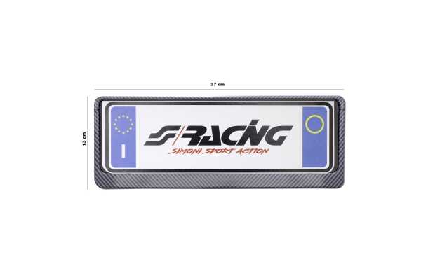 SRPTXACL ΠΛΑΙΣΙΟ ΠΙΝΑΚΙΔΑΣ CARBON LOOK ΕΜΠΡΟΣ SIMONI RACING 37 x 13 cm - 1 TEM. - Image 2