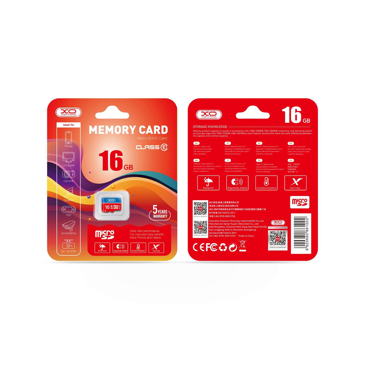 XO κάρτα μνήμης 16GB microSDHC, class 10