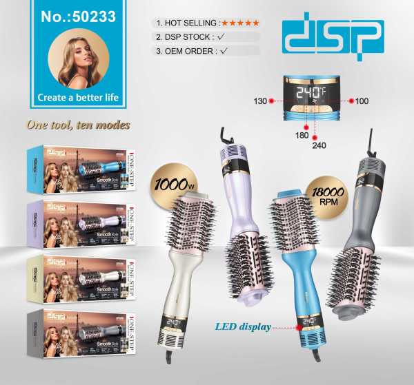 c402087c93068f0898ee3547053d848f Ηλεκτρική βούρτσα χτενίσματος/στεγνώματος μαλλιών - 50233 - DSP - 564919 - Blue - Image 4