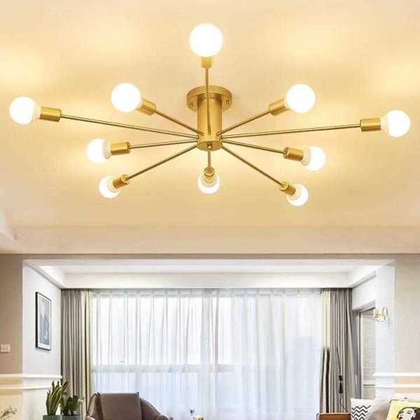 de1651c2c1f809e1bec398fa168227e0 Φωτιστικό οροφής LED - 7021-10 - Gold - 431385 - Image 2