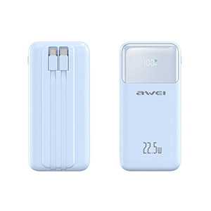 005616 Powerbank - P106K - 10.000mah - 22.5W - AWEI - 005616 - Blue - Image 2