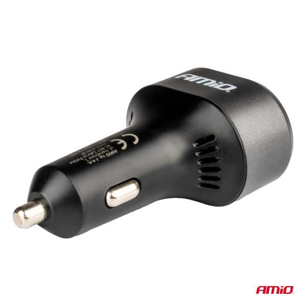 04177_AM_4 ΦΟΡΤΙΣΤΗΣ ΑΝΑΠΤΗΡΑ ΜΕ 3 ΘΥΡΕΣ 2xUSB-C 65W/20W+USB-A QUICK CHARGE 3.0 ΜΑΥΡΟ AMIO - 1 Τεμ. - Image 4