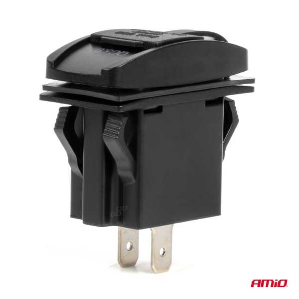 04229_AM_3 ΠΡΙΖΑ ΜΕ 2 ΘΥΡΕΣ-USB & USB-C ΚΑΙ ΚΑΠΑΚΙ 12/24V QUICK CHARGE 3.0 ΑΔΙΑΒΡΟΧΗ ΜΑΚΡΟΣΤΕΝΟ ΣΧΗΜΑ ΜΑΥΡΗ  AMIO - 1 Τεμ. - Image 3