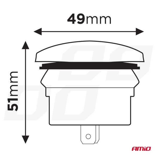04229_AM_4 ΠΡΙΖΑ ΜΕ 2 ΘΥΡΕΣ-USB & USB-C ΚΑΙ ΚΑΠΑΚΙ 12/24V QUICK CHARGE 3.0 ΑΔΙΑΒΡΟΧΗ ΜΑΚΡΟΣΤΕΝΟ ΣΧΗΜΑ ΜΑΥΡΗ  AMIO - 1 Τεμ. - Image 4