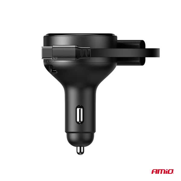 04370_AM_4 ΦΟΡΤΙΣΤΗΣ ΑΝΑΠΤΗΡΑ 12/24V ΜΕ 1ΘΥΡΑ USB-C 60W ΤΑΧΕΙΑΣ ΦΟΡΤΙΣΗΣ ΜΕ ΕΝΣΩΜΑΤΩΜΕΝΟ ΚΑΛΩΔΙΟ USB C+APPLE LIGHTING ΑΜΙΟ - 1 Τεμ. - Image 4