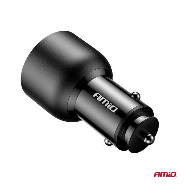 04372_AM_4 ΦΟΡΤΙΣΤΗΣ ΑΝΑΠΤΗΡΑ 12/24V ΜΕ 2 ΘΥΡΕΣ USB-C/USB-A 95W 5V/3A ΤΑΧΕΙΑΣ ΦΟΡΤΙΣΗΣ ΑΛΟΥΜΙΝΙΟ/ΜΑΥΡΟΣ ΑΜΙΟ - 1 Τεμ. - Image 4