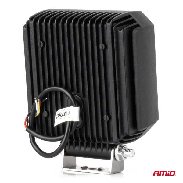 04394_AM_2 ΠΡΟΒΟΛΕΑΣ ΕΡΓΑΣΙΑΣ ΤΕΤΡΑΓΩΝΟΣ LED 30W 9>50V 3 ΧΡΗΣΕΩΝ ΛΕΥΚΟ/ΠΟΡΤΟΚΑΛΙ ΦΩΣ 110x110x52mm AMIO - 1 Τεμ. - Image 2