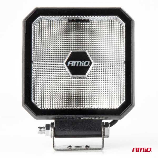 04395_AM_4 ΠΡΟΒΟΛΕΑΣ ΕΡΓΑΣΙΑΣ ΤΕΤΡΑΓΩΝΟΣ LED 30W 9>50V 3 ΧΡΗΣΕΩΝ ΛΕΥΚΟ ΦΩΣ 110x110x52mm AMIO - 1 Τεμ. - Image 4