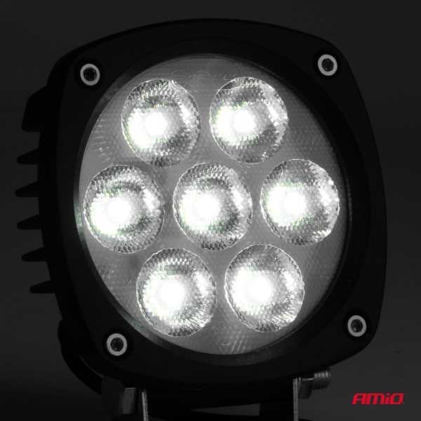 04396_AM_3 ΠΡΟΒΟΛΕΑΣ ΕΡΓΑΣΙΑΣ LED 21W 9>50V 3 ΧΡΗΣΕΩΝ ΛΕΥΚΟ ΦΩΣ 108x108x48mm AMIO - 1 Τεμ. - Image 3
