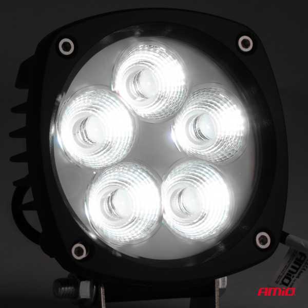 04397_AM_3 ΠΡΟΒΟΛΕΑΣ ΕΡΓΑΣΙΑΣ LED 29W 9>50V 3 ΧΡΗΣΕΩΝ ΛΕΥΚΟ ΦΩΣ 108x108x48mm AMIO - 1 Τεμ. - Image 3