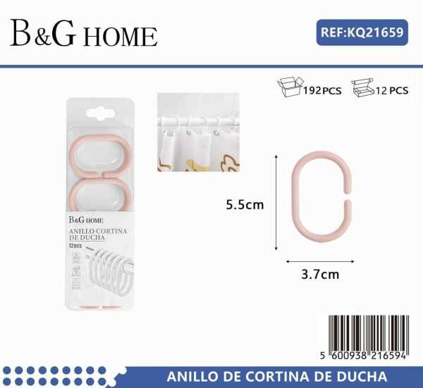 11103882b4fcb56eaab9ed2e5d47d862 Κρίκοι κουρτίνας μπάνιου - Light Pink - 21659 - Image 2