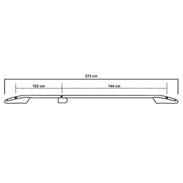 7522930LBOM-600x600 ΜΠΑΡΕΣ ΟΡΟΦΗΣ ΓΙΑ VW T5 2003-2015 /T6 2015+ ΠΑΡΑΛΛΗΛΕΣ ΑΛΟΥΜΙΝΙΟΥ L2 ΑΣΗΜΙ - Image 5