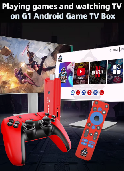 812938-1 Φορητή κονσόλα παιχνιδιών Stick & Android TV Box με 2 χειριστήρια - G1 - 812938 - Image 3