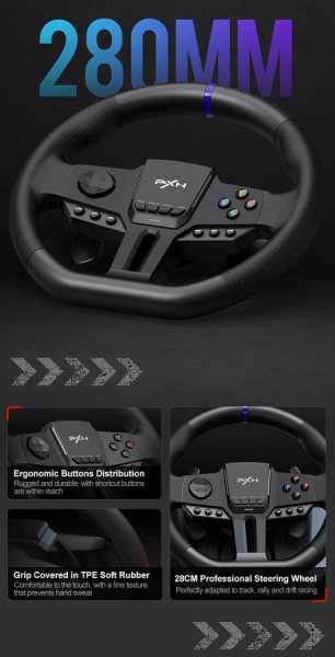 900999-1 Σετ τιμονιέρα gaming με πετάλια - PXN-V900 - 900999 - Image 2