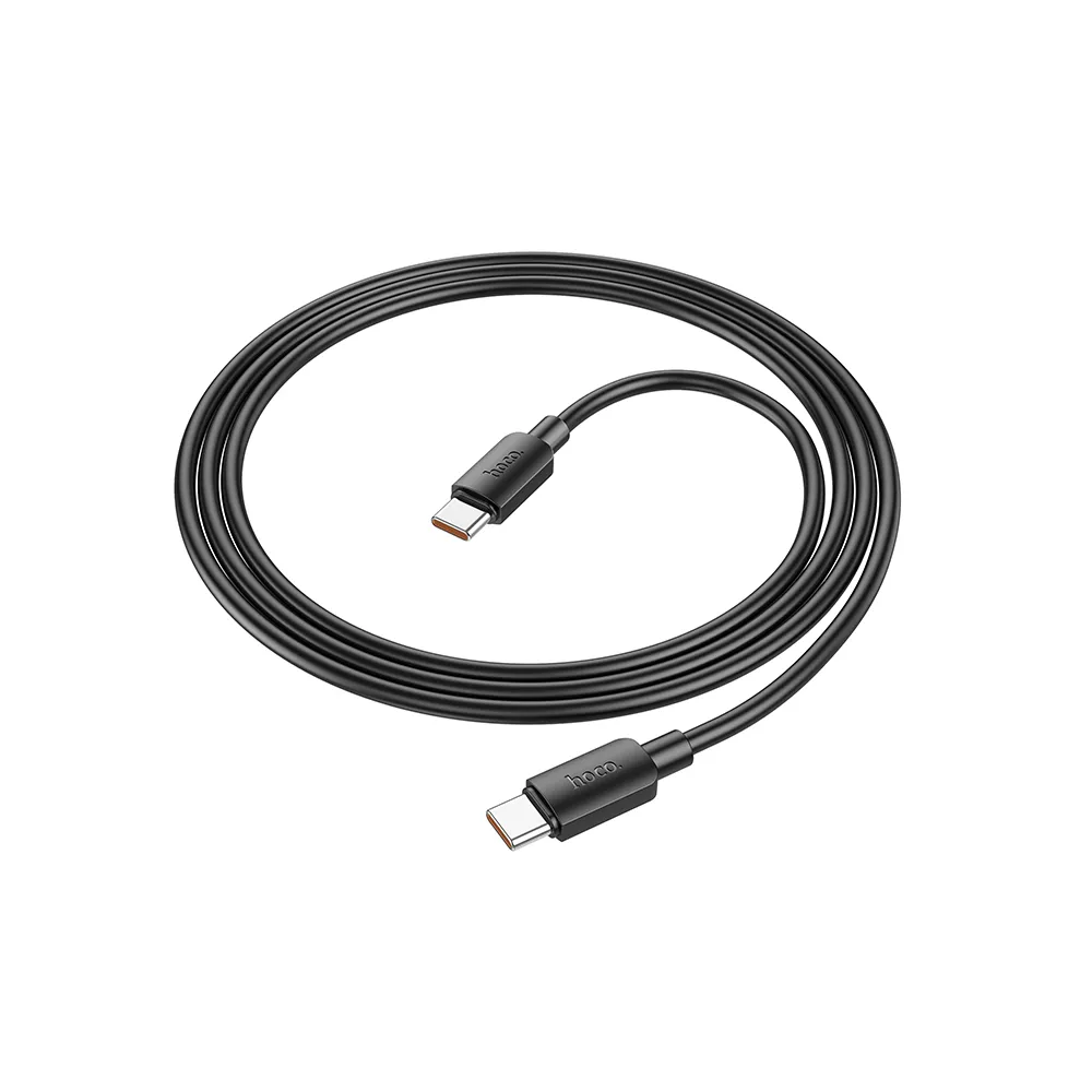 Hoco-X96-καλώδιο-φόρτισης-δεδομένων-Type-C-σε-Type-C-100W-PD-6A-1μ-μαύρο-2 Hoco X96 καλώδιο φόρτισης - δεδομένων, Type C σε Type C, 100W, PD, 6A, 1μ, μαύρο - Image 2