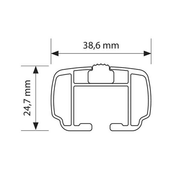 ΧΕLN15075-4 ΜΠΑΡΕΣ ΟΡΟΦΗΣ ΑΛΟΥΜΙΝΙΟΥ (M) 120cm HELIO 2 ΤΕΜ.  max90kg - Image 4