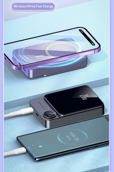 005500-2 Powerbank μαγνητικής φόρτισης - P39K - 10.000mah - 20W - AWEI - 005500 - Grey - Image 2