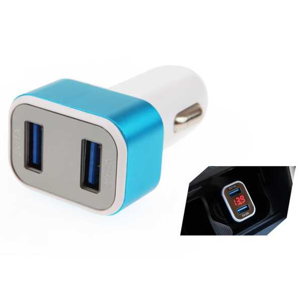 01028AM-2 ΦΟΡΤΙΣΤΗΣ ΑΝΑΠΤΗΡΑ ΜΕ 2 ΘΥΡΕΣ USB 12/24V 3000mA (1Α, 2Α) ΚΑΙ ΕΝΔΕΙΞΗ ΚΑΤΑΝΑΛΩΣΗΣ ΚΑΙ ΒΟΛΤΟΜΕΤΡΟ AMiO - 1 ΤΕΜ. - Image 2