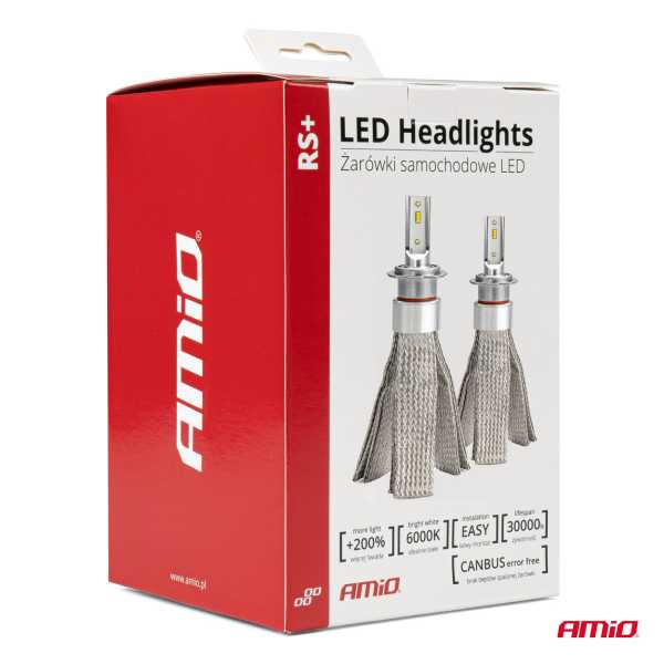 01085_07 ΛΑΜΠΕΣ LED H7-6 RS+ SERIES 12-36V 50W 6.000K 3500lm CAN-BUS (ΨΥΚΤΡΑ ΛΕΠΙΔΕΣ ΦΤΕΡΟΥ) AMIO - 2ΤΕΜ. - Image 6