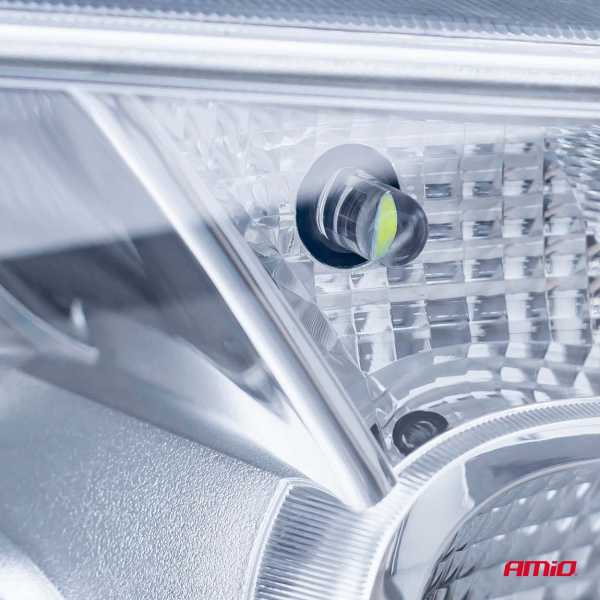 02955AM_3 T10 W5W 12V COB LED ΛΕΥΚΟ ΧΡΩΜΑ CLEAR WHITE 100ΤΕΜ. AMIO - Image 3
