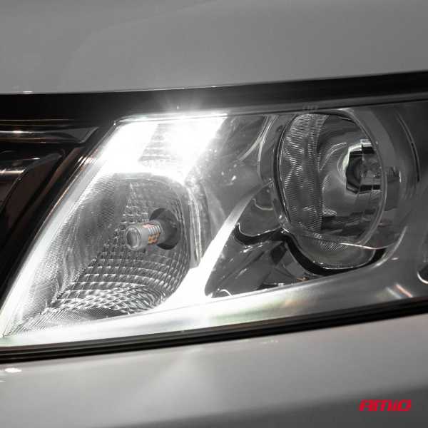 02955AM_5 T10 W5W 12V COB LED ΛΕΥΚΟ ΧΡΩΜΑ CLEAR WHITE 100ΤΕΜ. AMIO - Image 5